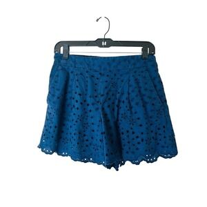 Loft Navy Blue Eyelet shorts‎